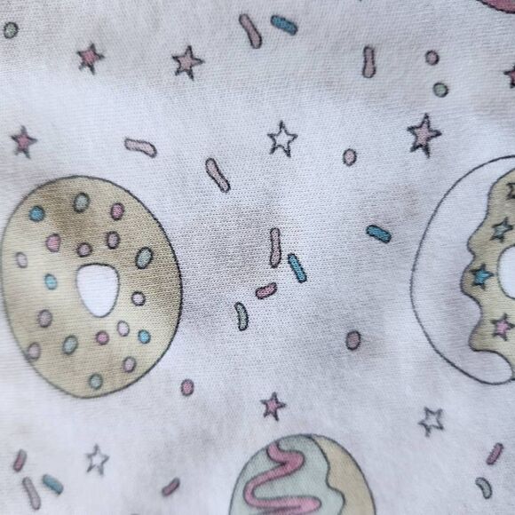 Noomie 2t 100% pima cotton Peru happy donut pajama set 2 piece hand printed - Picture 6 of 9